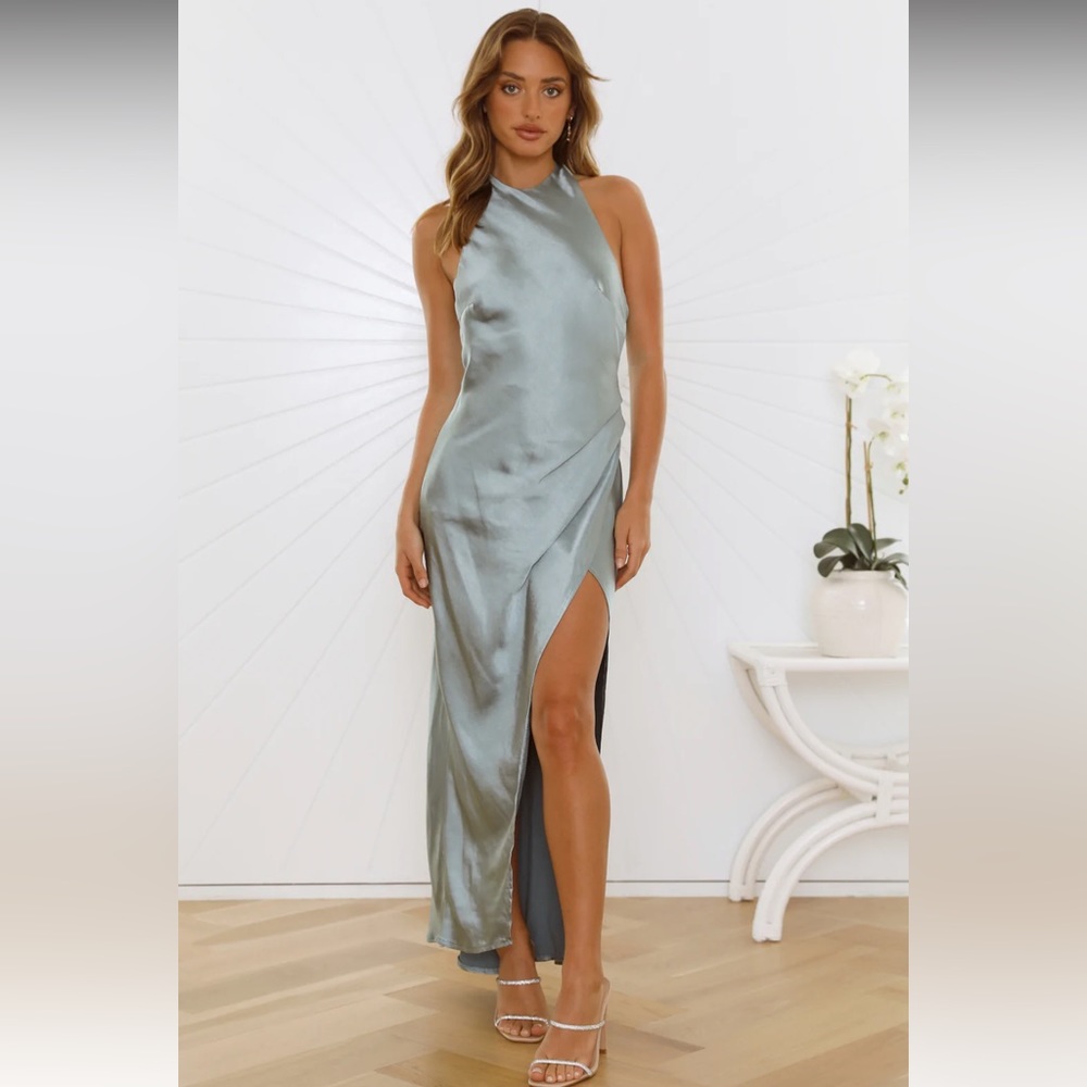 Hello Molly Light Minds Midi Dress Sage
